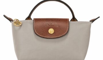 Longchamp Le Pliage Original Pouch with handle Pebble