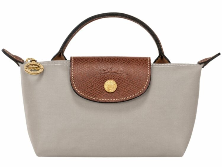 longchamp le pliage original pouch with handle pebble recycled canvas 1 1