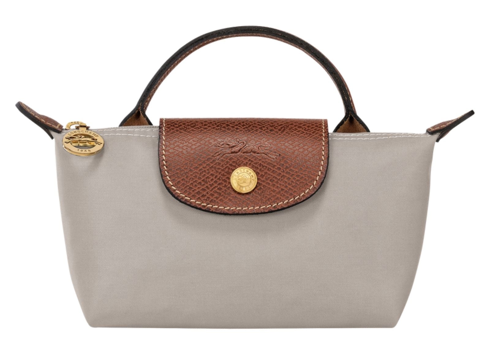 Longchamp Le Pliage Original Pouch with handle Pebble