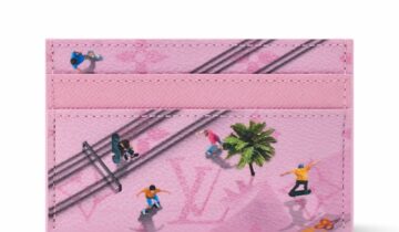 Louis Vuitton Skateboard Double Card Case Skateboard/Pink