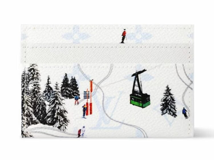 louis vuitton ski double card case white 1 1