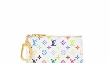 Louis Vuitton x Takashi Murakami Key Pouch Multicolor White