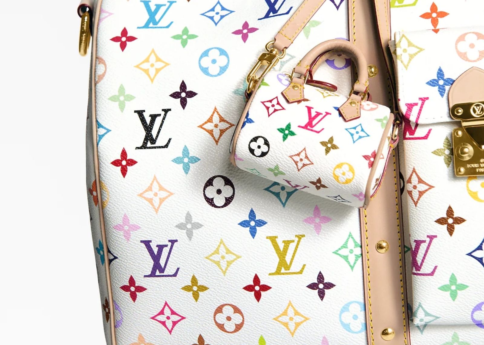 louis vuitton x takashi murakami micro speedy bag charm multicolored 4 1