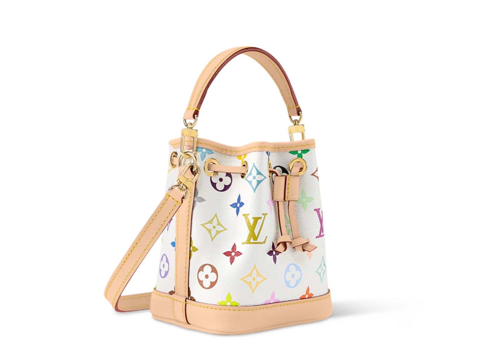 louis vuitton x takashi murakami nano noe multicolor white 2 1