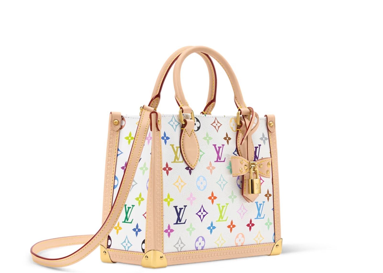 louis vuitton x takashi murakami onthego pm multicolor white 3 1