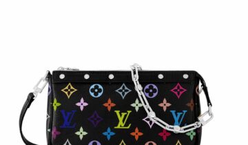 Louis Vuitton x Takashi Murakami Pochette Accessoires Black Multicolored