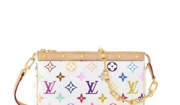 Louis Vuitton x Takashi Murakami Pochette Accessoires White Multicolored