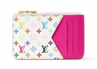 louis vuitton x takashi murakami romy card holder multicolor white 1 1