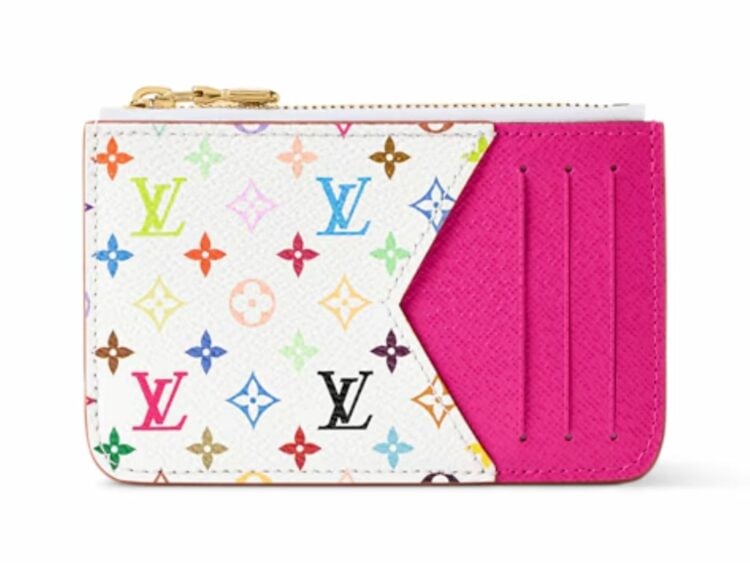 louis vuitton x takashi murakami romy card holder multicolor white 1 1