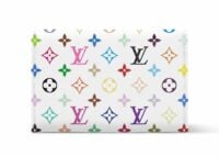 louis vuitton x takashi murakami slim card holder multicolor white 1 1