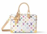louis vuitton x takashi murakami speedy bandouliere 25 white multicolored 1 1