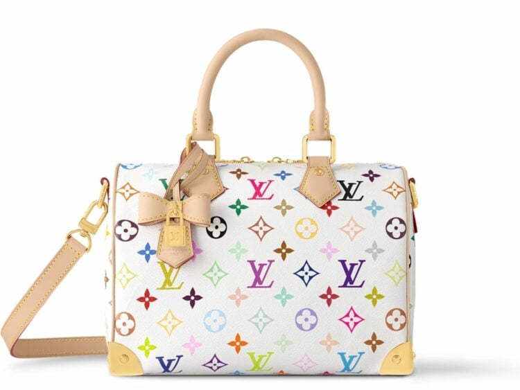 louis vuitton x takashi murakami speedy bandouliere 25 white multicolored 1 1