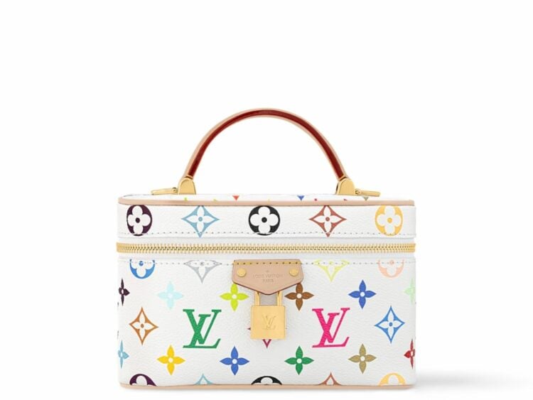 louis vuitton x takashi murakami vanity chain pouch white multicolored 1 1
