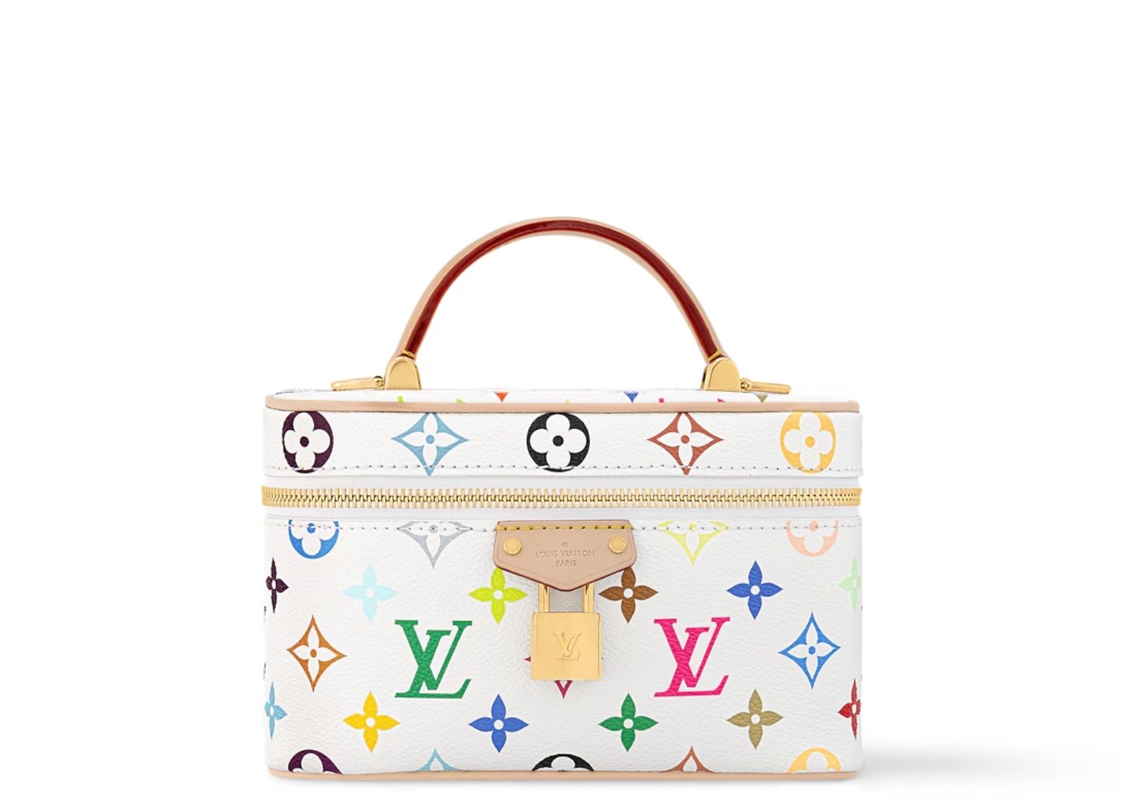louis vuitton x takashi murakami vanity chain pouch white multicolored 1 1