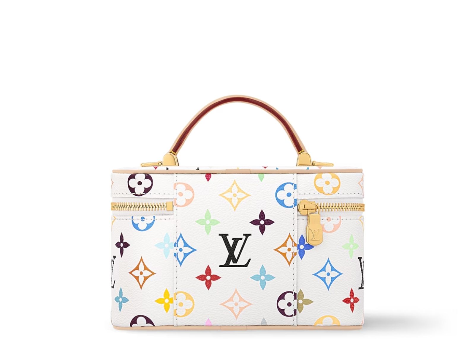 louis vuitton x takashi murakami vanity chain pouch white multicolored 4 1