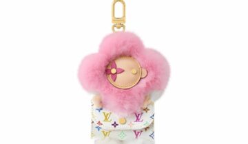 Louis Vuitton x Takashi Murakami Vivienne Cuddle Bag Charm Multicolored