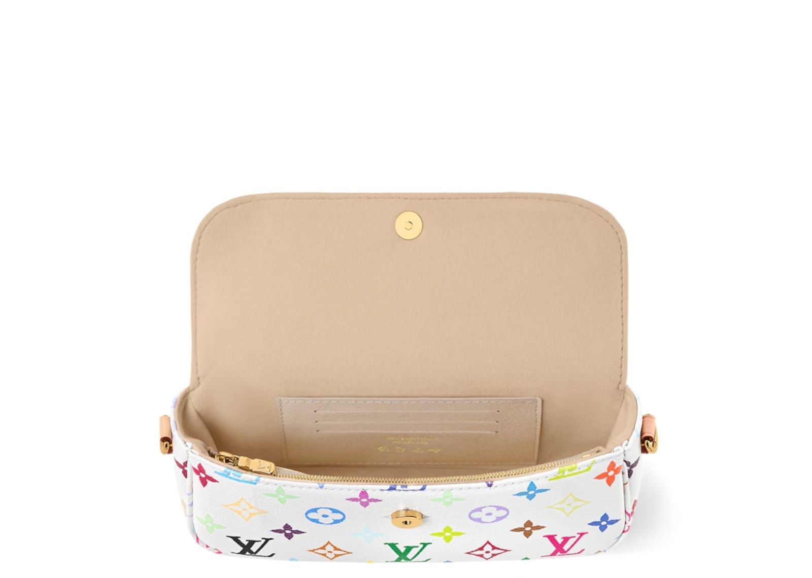 louis vuitton x takashi murakami wallet on chain ivy multicolor white 3 1