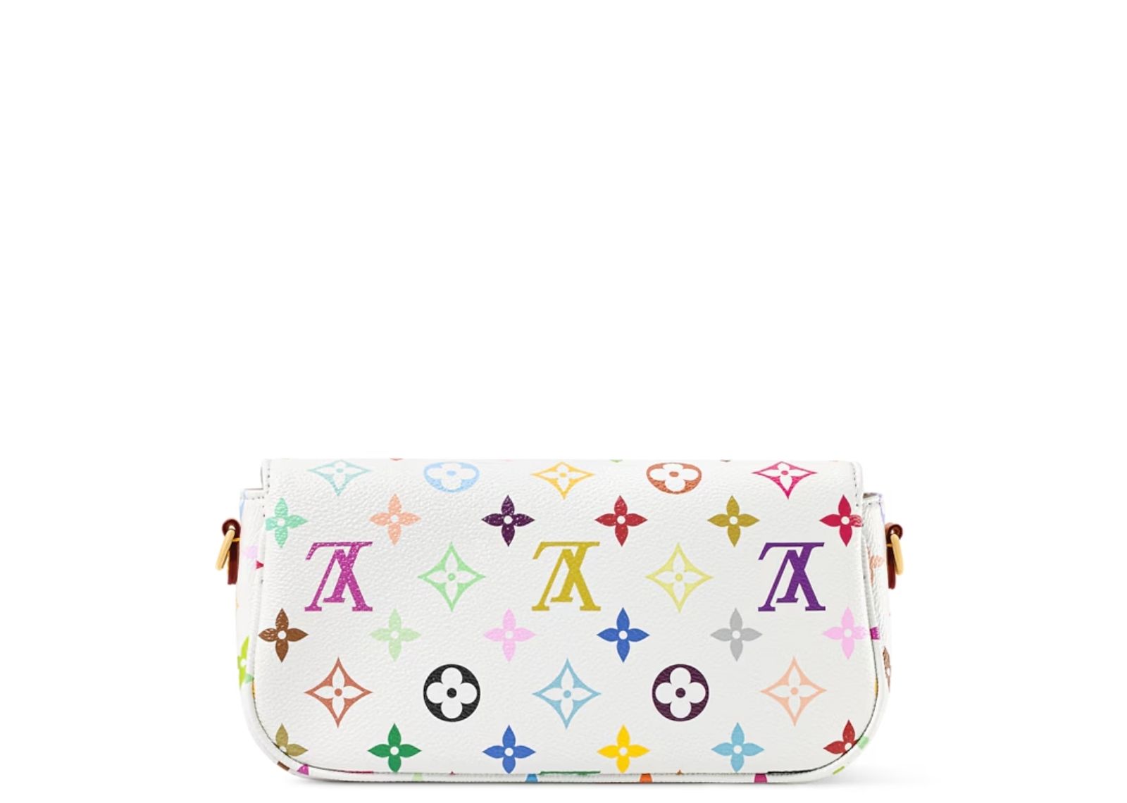 louis vuitton x takashi murakami wallet on chain ivy multicolor white 4 1