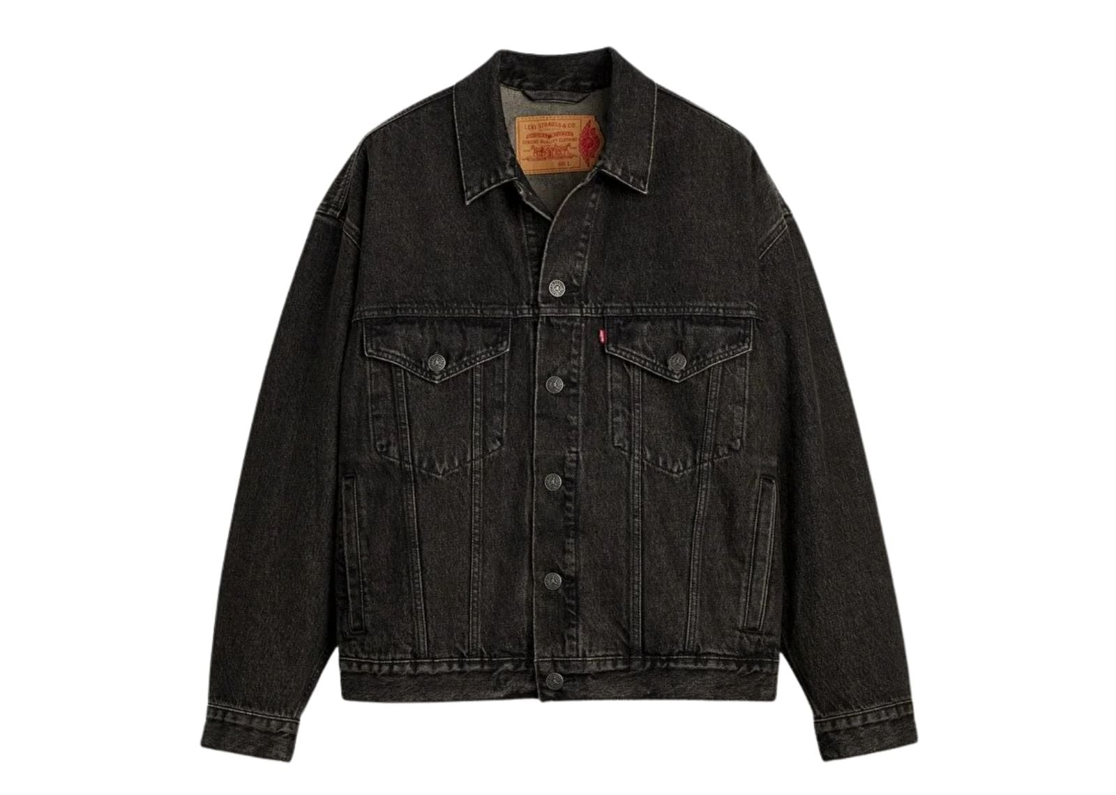 nike jordan x levis type iii trucker jacket black wash black 1 1