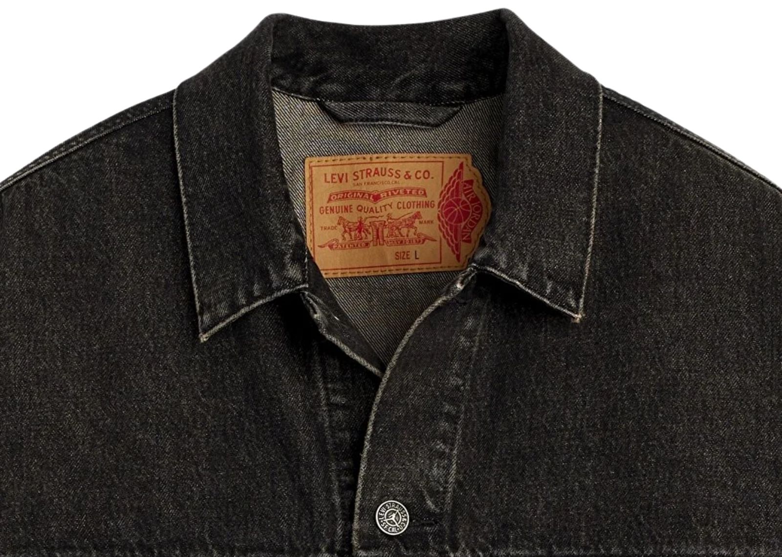 nike jordan x levis type iii trucker jacket black wash black 3 1