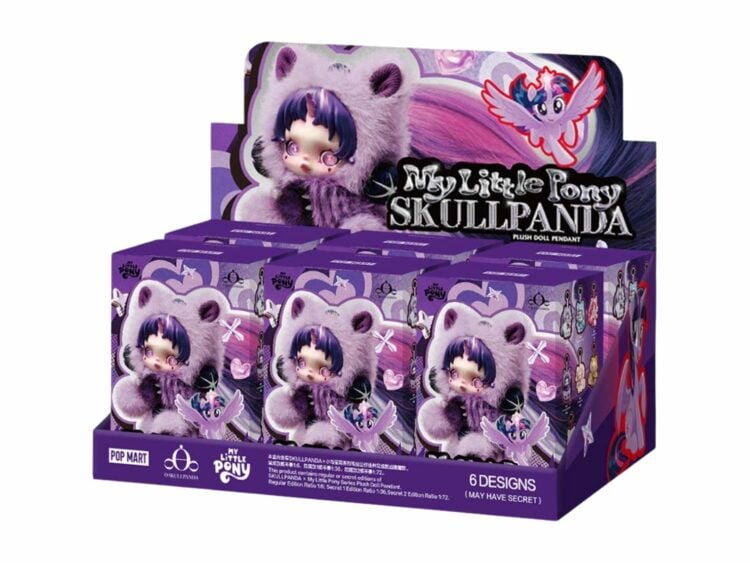 pop mart skullpanda x my little pony series plush doll pendant sealed case 6 blind box 1 1