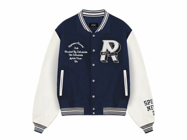 represent owners club varsity jacket midnight navy 1 1