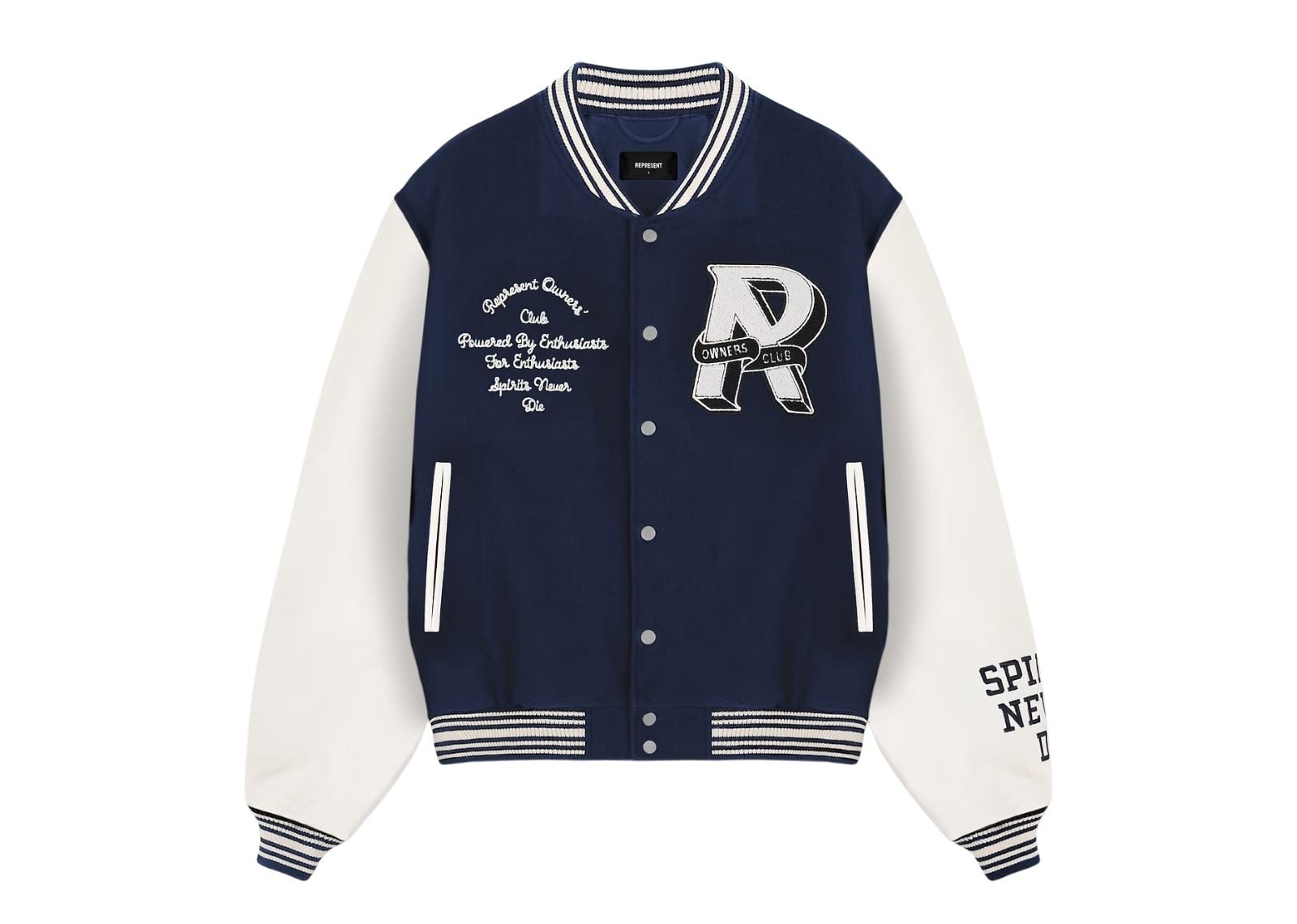 represent owners club varsity jacket midnight navy 1 1