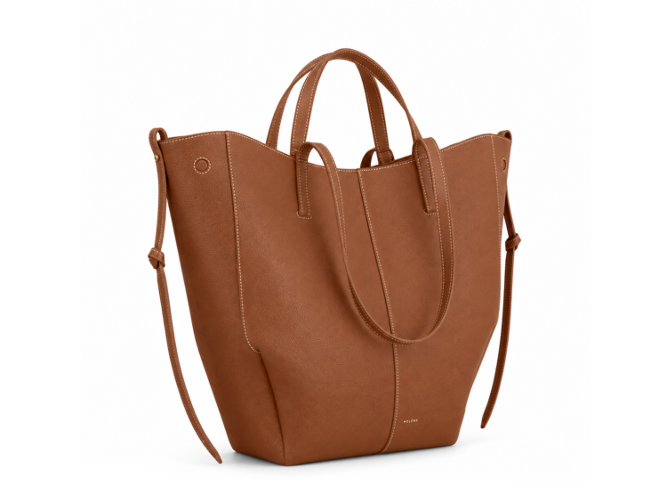 Polène Cyme Tote Edition Textured Camel