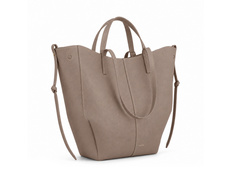 Polène Cyme Tote Edition Textured Taupe