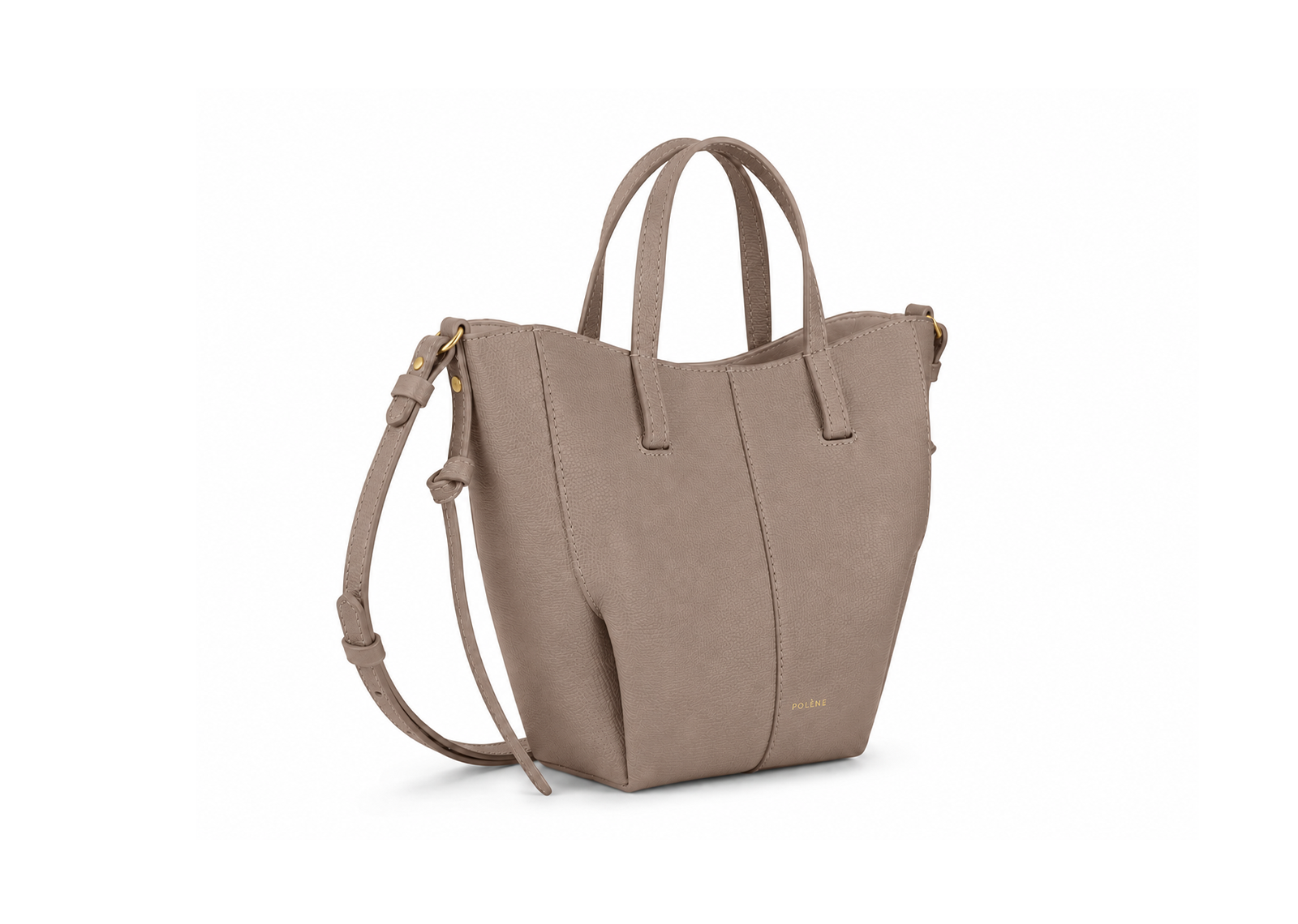 Polène Cyme Tote Nano Edition Textured Taupe