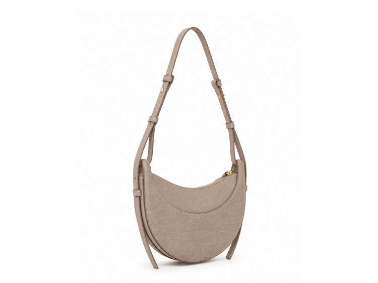Polène Numéro Dix Edition Crocodile Nubuck Taupe