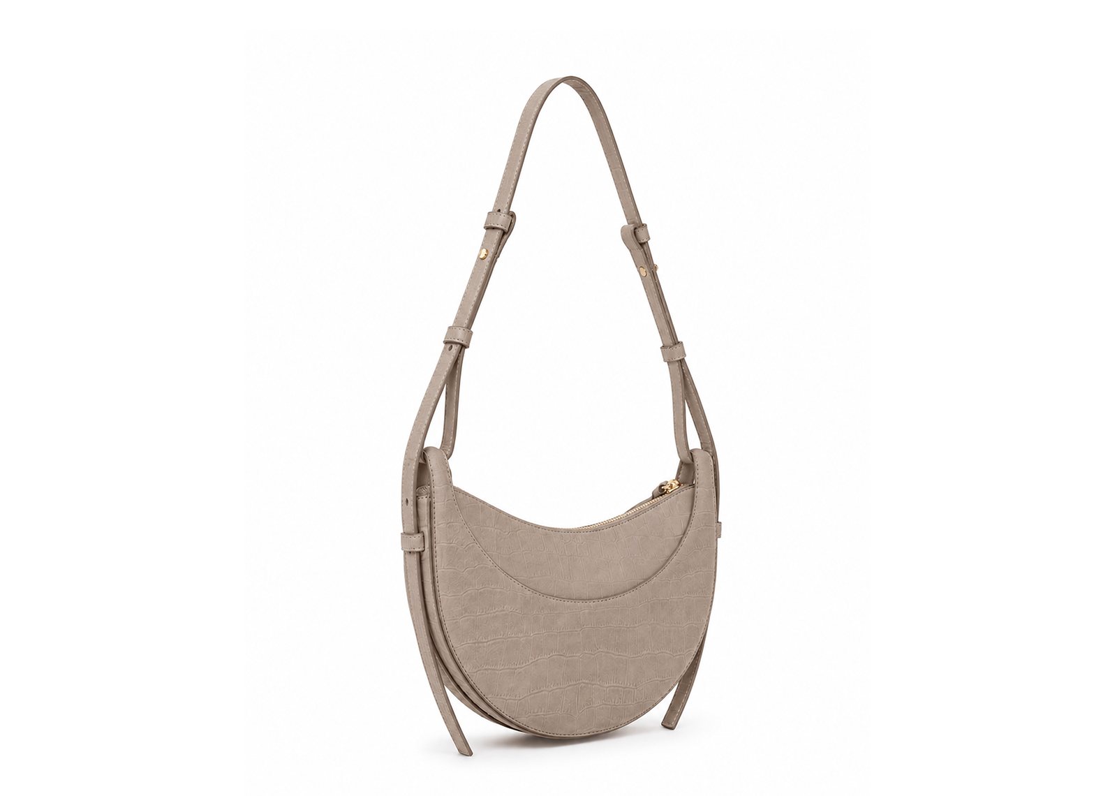 Polène Numéro Dix Edition Crocodile Nubuck Taupe