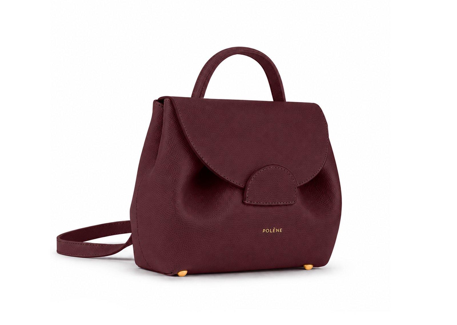 Polène Numéro Un Nano Edition Textured Burgundy