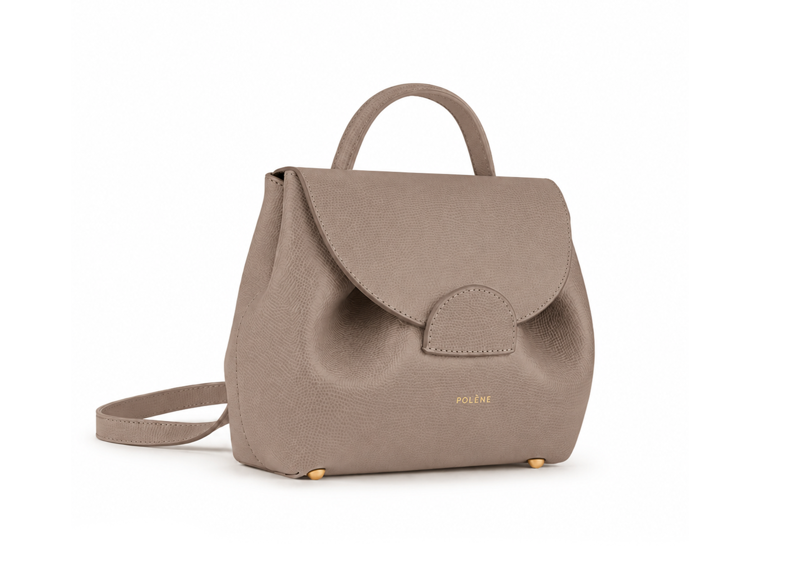 Polène Numéro Un Nano Edition Textured Taupe