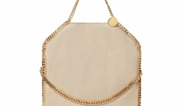 Stella McCartney Falabella Fold-Over Tote Bag Clotted Cream