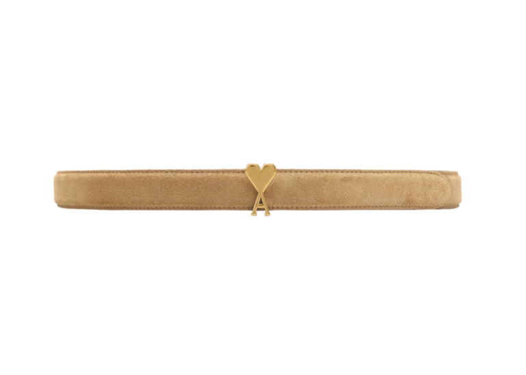 Ami Paris Ami De Coeur Buckle Belt Orange