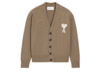 Ami Paris Ami De Coeur Cardigan Beige