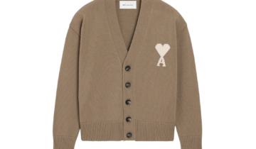 Ami Paris Ami De Coeur Cardigan Beige
