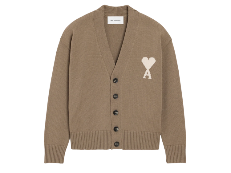 ami paris ami de coeur cardigan beige 1 1