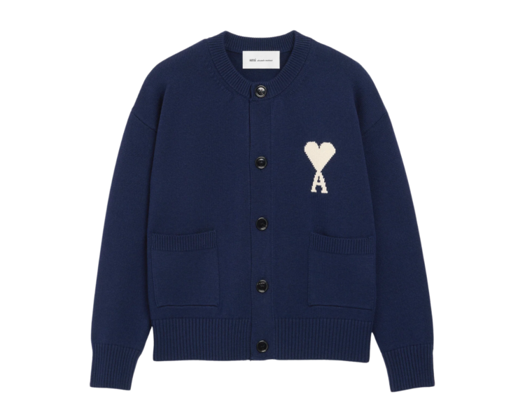 ami paris ami de coeur cardigan blue 1 1