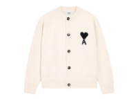 Ami Paris Ami De Coeur Cardigan White