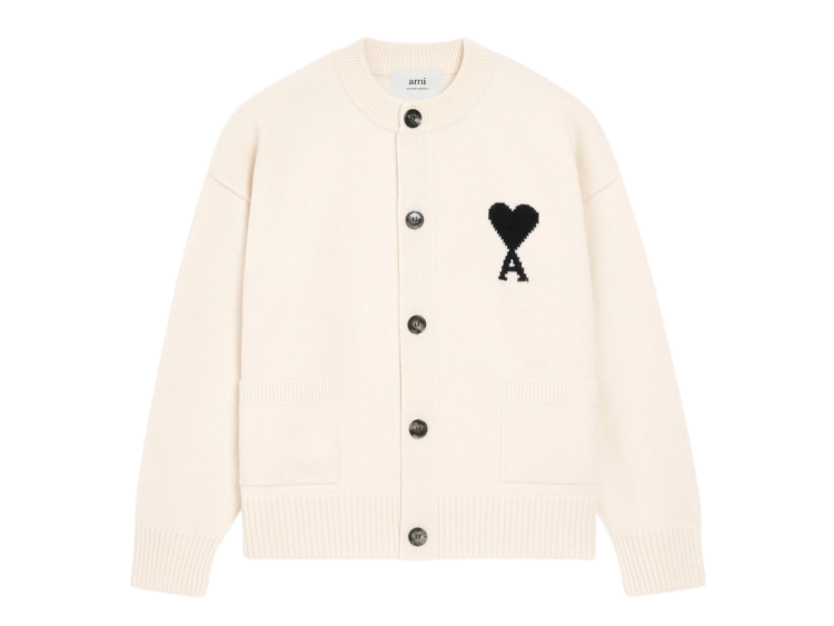 ami paris ami de coeur cardigan white 1 1