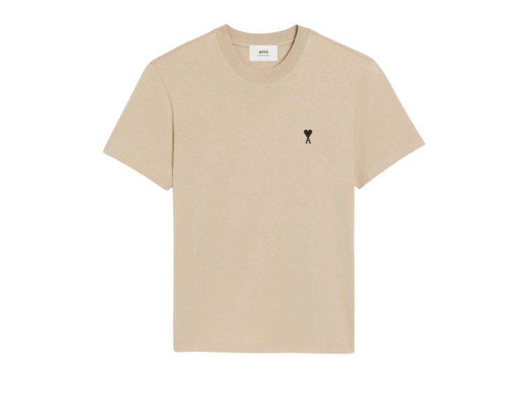 ami paris ami de coeur classic fit t shirt beige 1 1