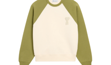 Ami Paris Ami De Coeur Cotton Knitted Sweatshirt White/Green