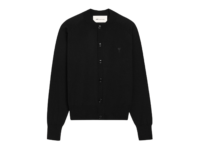 ami paris ami de coeur crewneck cardigan black 1 1