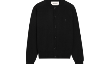 Ami Paris Ami De Coeur Crewneck Cardigan Black