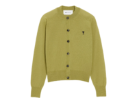 Ami Paris Ami De Coeur Crewneck Cardigan Green