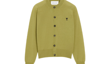Ami Paris Ami De Coeur Crewneck Cardigan Green