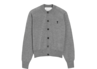 Ami Paris Ami De Coeur Crewneck Cardigan Grey