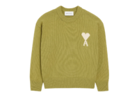ami paris ami de coeur crewneck sweater green 1 1
